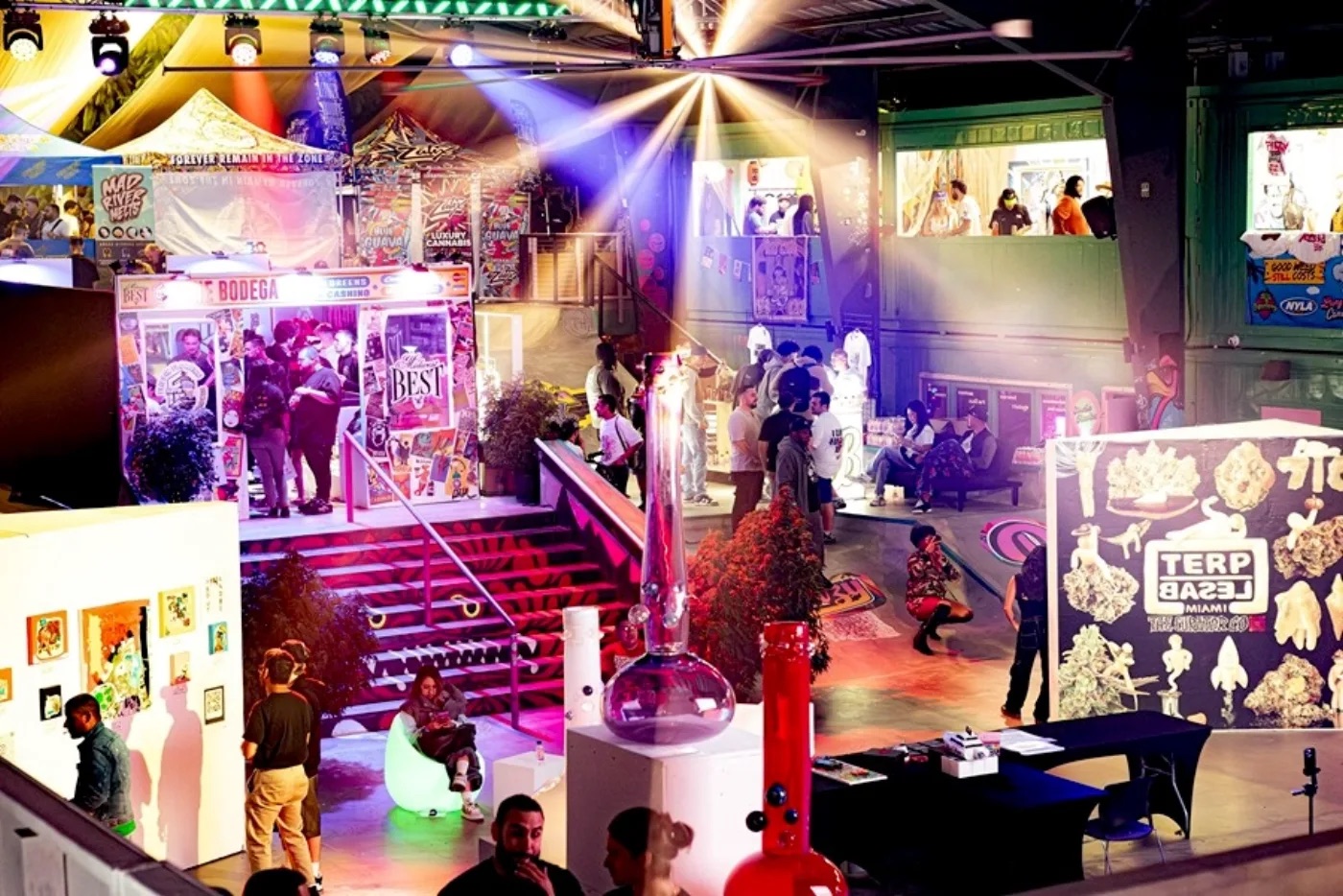 Terp Basel art installations and event floor